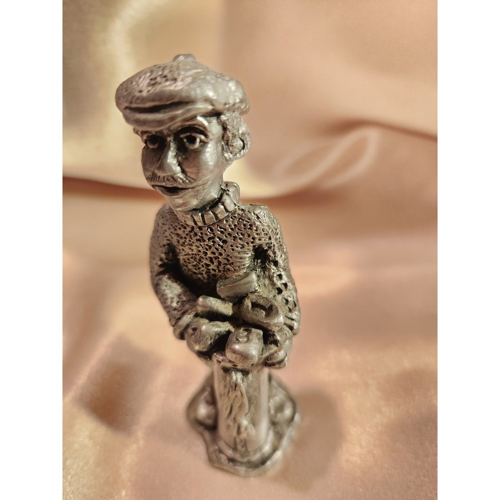 Pewter Golfer Figurine 3.5" Tall Collectible